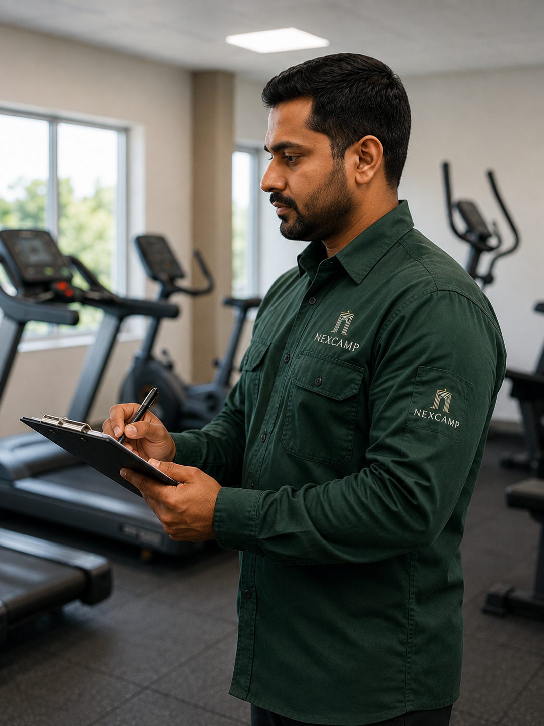 Gym supervised by Nexcamp staff